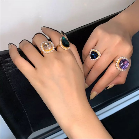 Purple pearl fashion ring - Picture 4 of 4